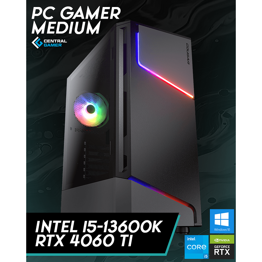PC GAMER INTEL I5 13600k / 4060Ti / 16GB RAM 3200Mhz / 1 Tb Nvme