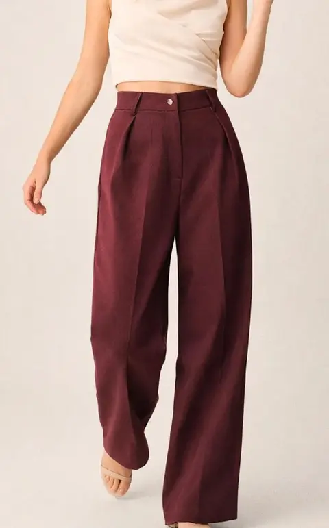Sewing pattern for women's wide-leg pants | XS-XXXL | High-waisted pants