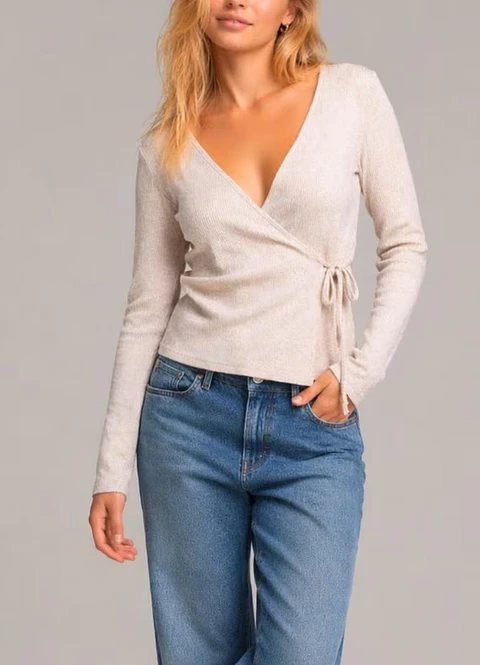 Women's Wrap Blouse Pattern with Bow | Women's Bow Blouse All Sizes PDF