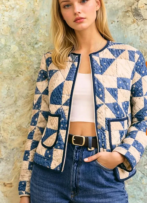 Women's Zipper Jacket Sewing Pattern | Beginner Jacket, Padded Jacket, All Sizes