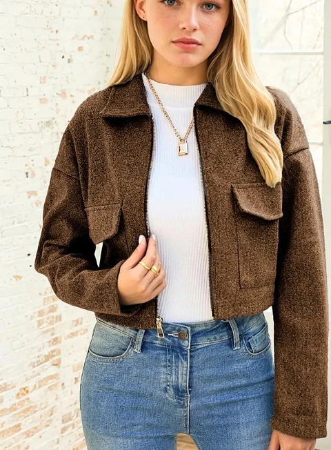 Sewing pattern for a zippered jacket, women's jacket pattern, short jacket, women's zippered jacket pattern