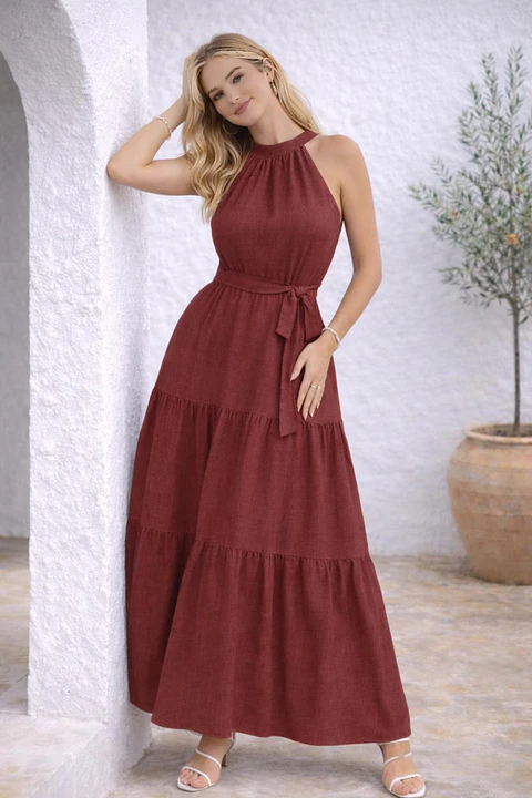 Sewing pattern for a dress | Halter neck maxi dress | Sewing pattern for a party dress | All sizes