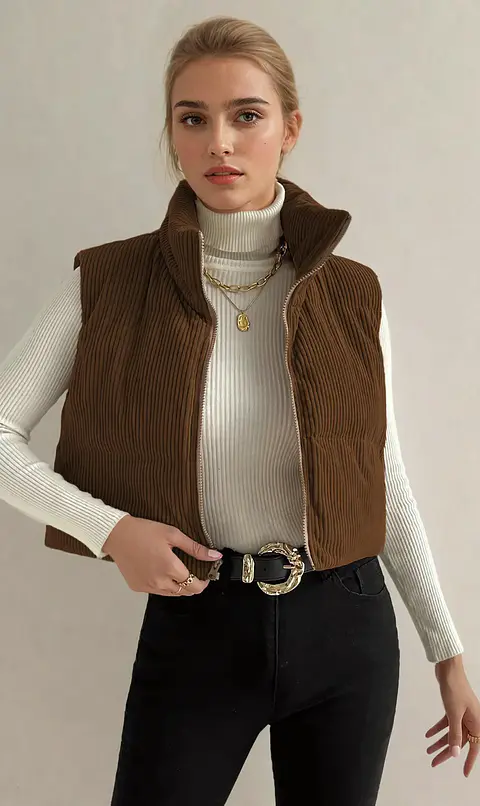 Short padded vest pattern. All sizes.