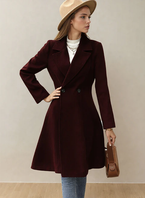 Winter coat sewing pattern | PDF pattern for long coat | winter jacket