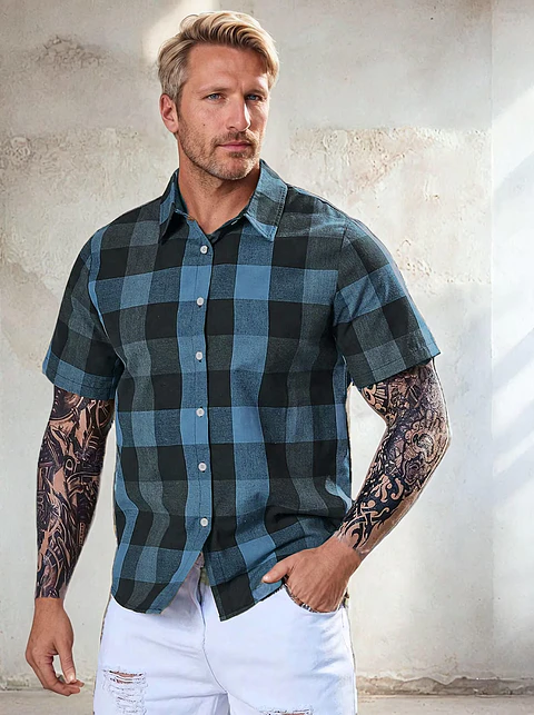 Men's Short Sleeve Shirt Sewing Pattern PDF Pattern for Men