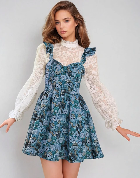 Ruffled dress sewing pattern in PDF | XS-XXXL | All sizes