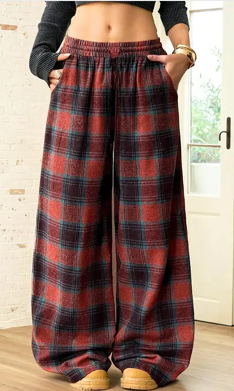 Sewing pattern for wide-leg pants with pockets, pajama pattern, plus-size wide-leg pants for women, all sizes