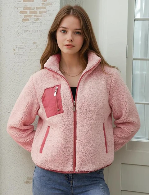 Sewing pattern for a women's jacket - a teddy jacket with a zipper