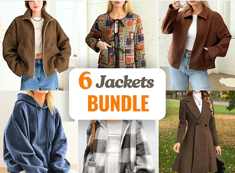 Jacket Sewing Pattern Pack - Quilted Jacket - Women's Coat Patterns