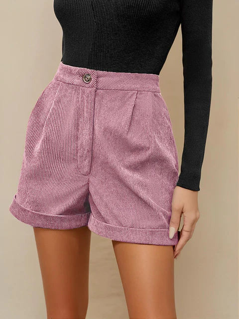 Sewing pattern for wide-leg shorts. High-waisted wide-leg shorts pattern.