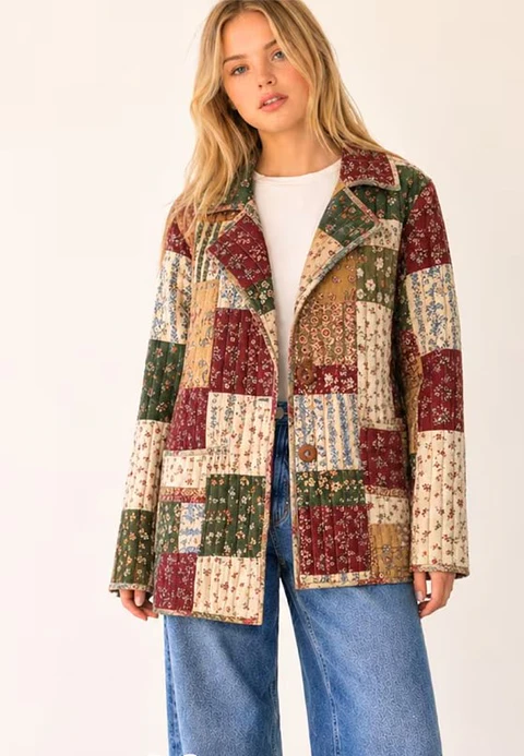 Sewing pattern for a quilted coat - patchwork for women - quilted jacket
