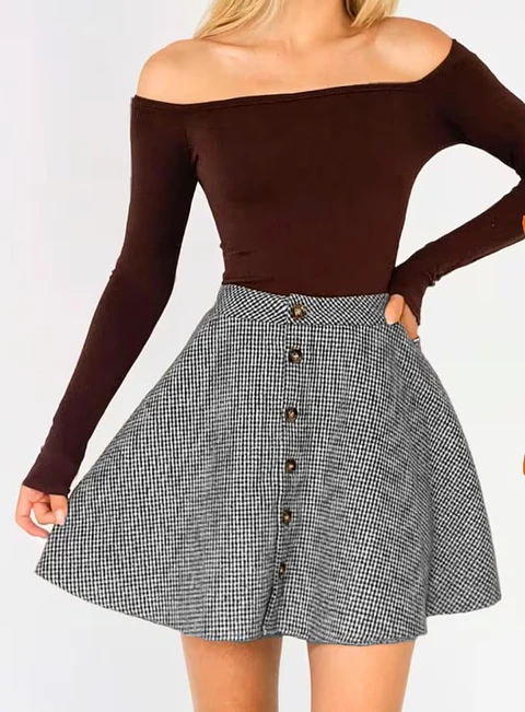 Button-front skirt pattern - mini skirt sewing pattern - midi skirt