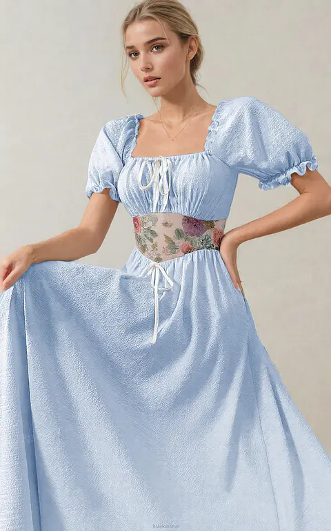 Cottagecore style milkmaid dress and corset patterns - Long dress