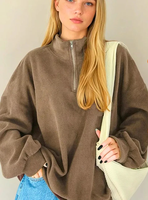 Sewing pattern for oversized sweater, women's sweatshirt, zipper sweater pattern