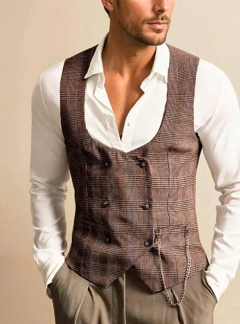 Men's vest sewing pattern - lined vest - men's top, men's suit pattern, suit vest
