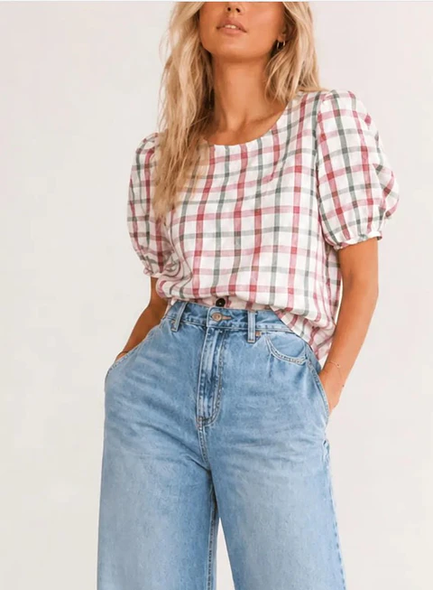 Sewing pattern for a peasant-style blouse top - Sewing pattern for beginners