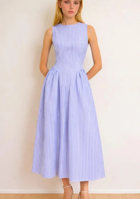 Ophelia dress sewing pattern with boat neckline - fitted dress