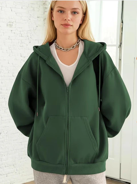 Sewing pattern for a zip-up hoodie