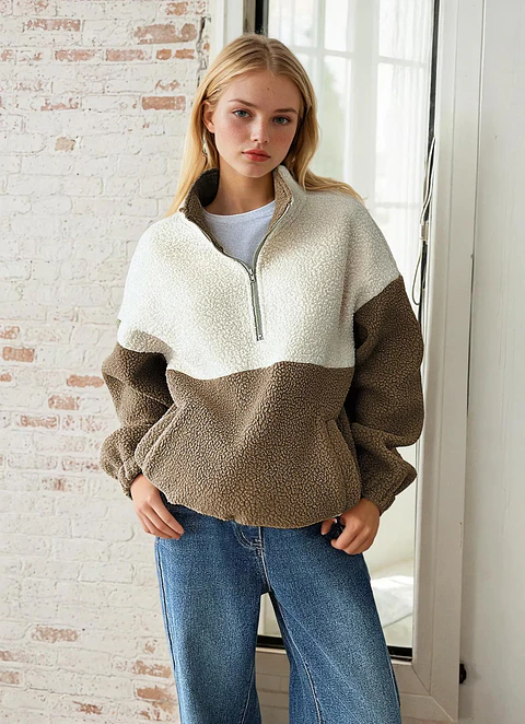 Women's zip-up sweatshirt pattern, zip-up sweater pattern