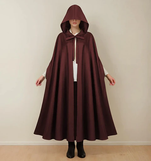 Cloak Sewing Pattern with 9 Lengths, Cape Pattern, Elven Cape, Magical Gown, Medieval Dress, Hooded Cloak, Cape with Hood Pattern, Long Cape