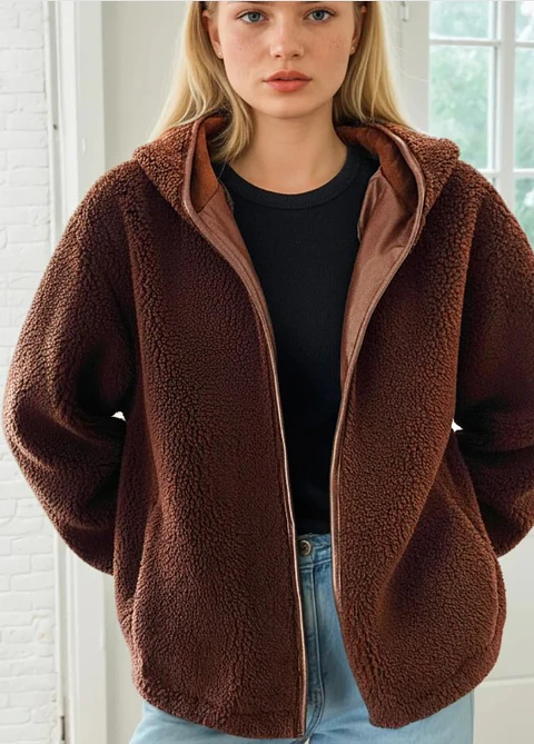 Women's hooded jacket pattern hoodie
