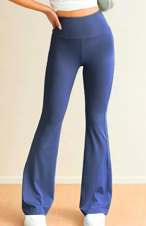 Sewing pattern for flared pants - high-waisted yoga pants