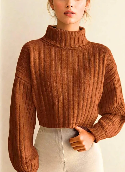Sewing pattern for a turtleneck sweater - sweatshirt top