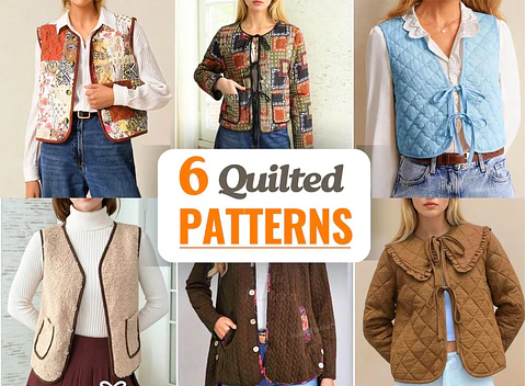 Quilting sewing pattern pack - jacket - vest