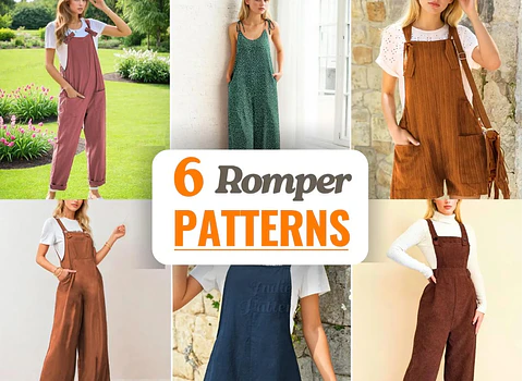 Jumpsuit Sewing Pattern Pack +6 - Women's Jumpsuit Overalls Pattern