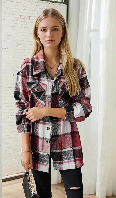 Sewing pattern for a shirt jacket - long jacket