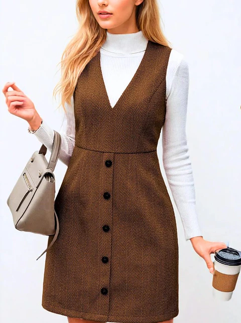 Sewing pattern for a short full-length dress
