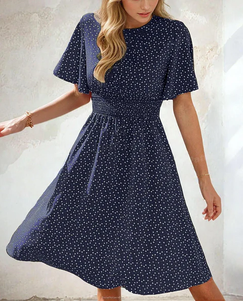 Sewing pattern for an A-line dress, summer dress, midi dress