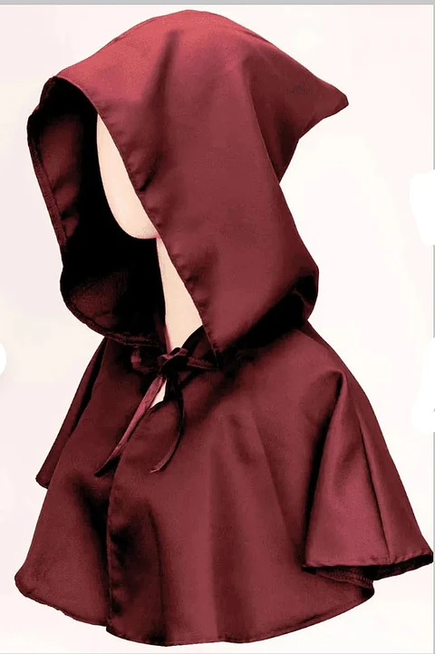 Sewing pattern for a short hooded cloak, medieval dress pattern, cloak sewing pattern for cosplay