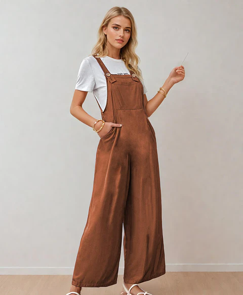 Women's Jumpsuit and Overalls Sewing Pattern | Loose-fitting Overalls