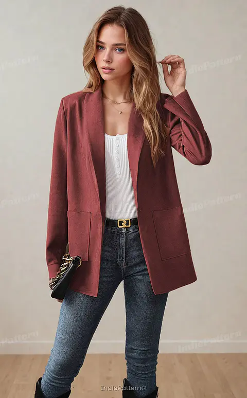 Sewing pattern for women's blazer, jacket in PDF format | Coat pattern