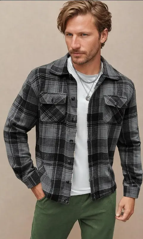 Men's jacket sewing pattern, shirt/jacket pattern, PDF
