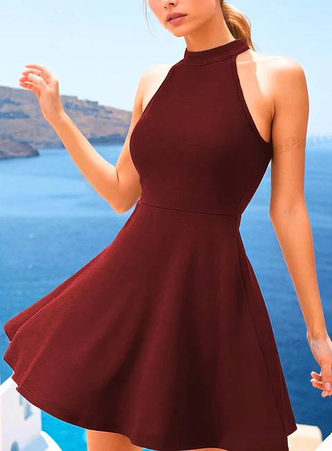 Sewing pattern for halter dress, party dress, summer dress, (sizes XS-XXXL)