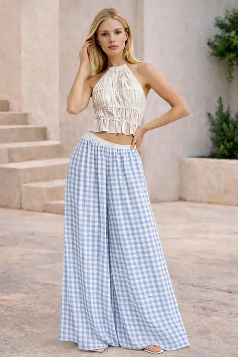 Sewing pattern for wide-leg pants | Sewing pattern for women's palazzo pants