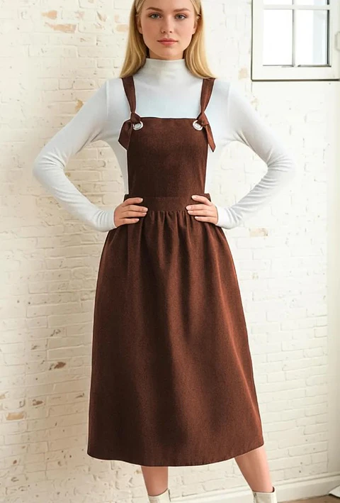 Sewing pattern for a bib dress PDF
