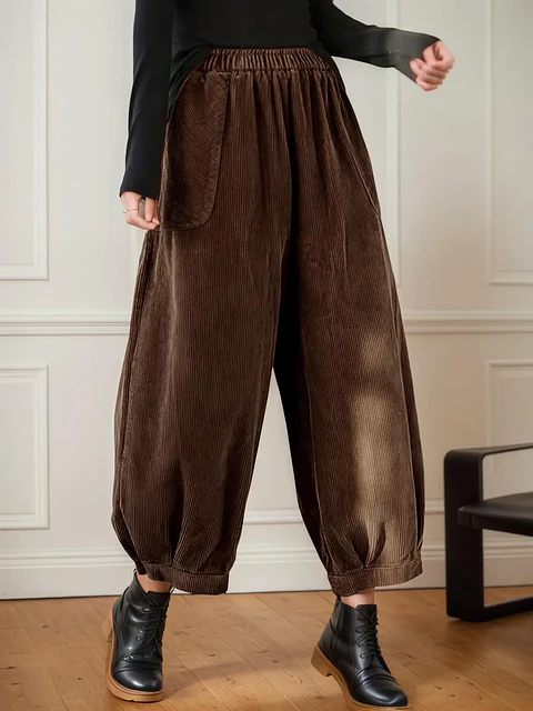 Sewing pattern for balloon wide leg pants - baggy pants pattern