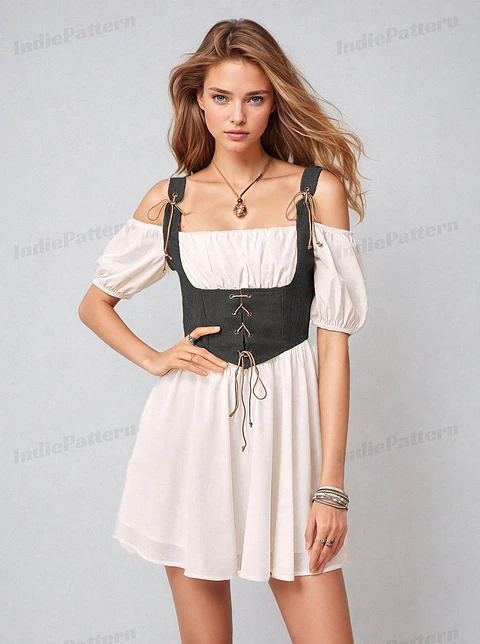 Underbust corset pattern - Corset belt - Bustier pattern