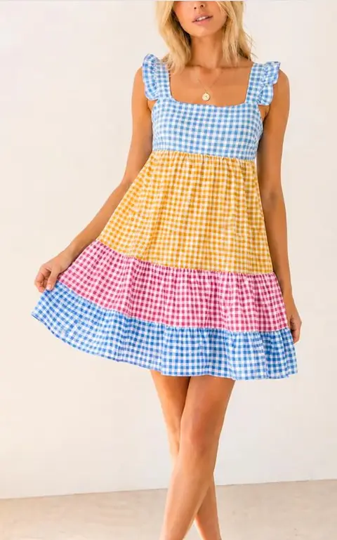 PDF sewing pattern for a dungarees dress | XS-XXXL |