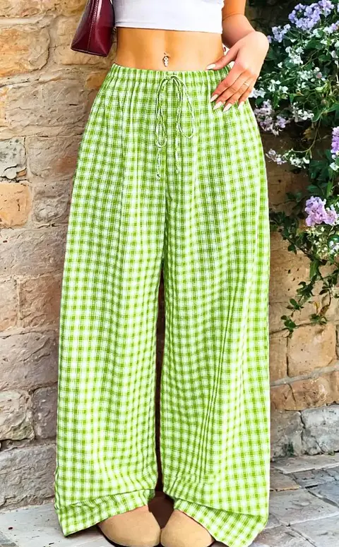 Elastic wide-leg pants pattern | Women's palazzo pants sewing pattern