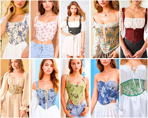 Corset Sewing Patterns +10 | Women's Corset Patterns, Corset Top Pattern Pack