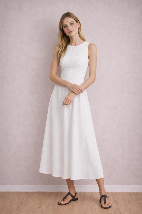 Boat neck dress sewing pattern, Fitted dress, Women's summer dress  pattern
