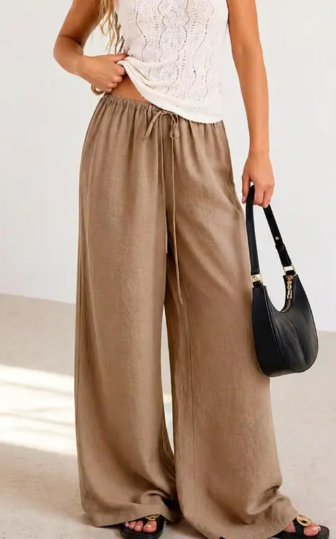 Women's pants pattern, Wide leg pants, Women's palazzo pants, Drawstring pants  pattern