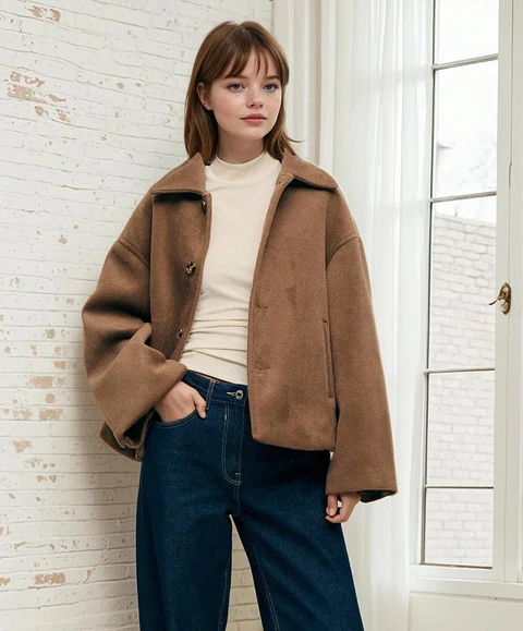 Women's jacket sewing pattern, button-up jacket, coat, women's jacket and coat pattern