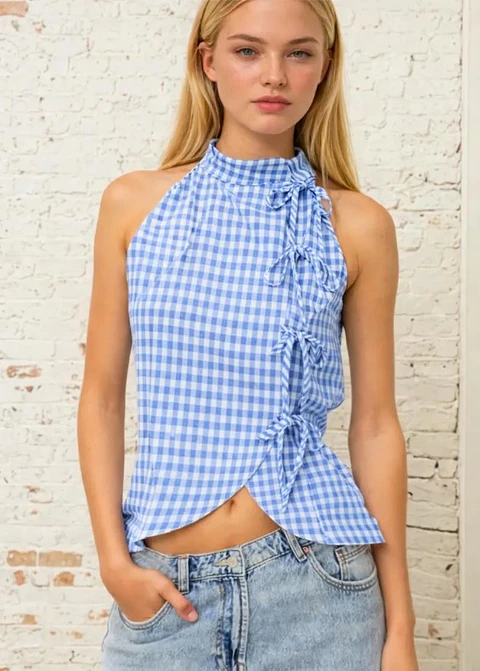 Front Tie Top Sewing Pattern,  Women Vest, Blouse, Peplum Top Sewing Patterns for Beginner