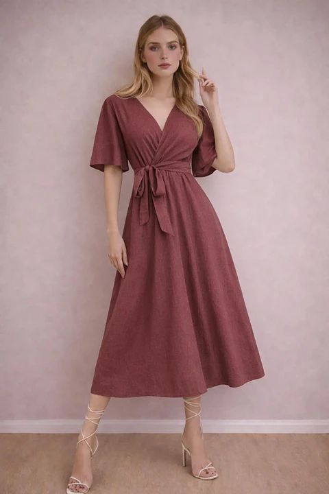 Josie Maxi Dress Sewing Pattern, Wrap Dress  Women Sewing Pattern, Women Dress