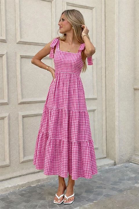 Mindy Dress Sewing Pattern, Shoulder Tie Dress, Maxi Dress, Gathered Dress, Tiered Dress Pattern, Women Summer Dress